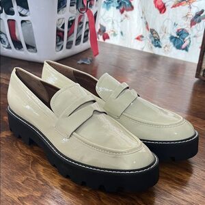 Franco Sarto Glossy Cream Loafers for Men